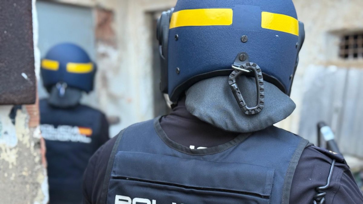 Dos agentes de la Policía Nacional.