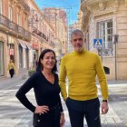 Antonio Martínez junto a Carmen Sánchez, presidente y gerente de Almería Centro.