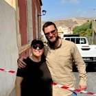 Isi Góngora, con el actor Jack Reynor.