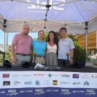El comercial de La Voz, José Sevilla; Marisa Cabrera, de Neptuno Mojácar; la edil mojaquera de Turismo, María Gracia y el periodista Guillermo Mirón.