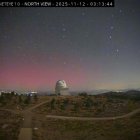 Aurora boreal registrada por la webcam del Observatorio Astronómico de Calar Alto.