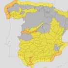 Mapa de España de este martes