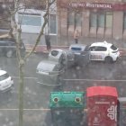 El viento ha desplazado contenedores en diferentes calles de la capital almeriense.