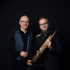 El saxofonista francés Vincent David y el saxofonista almeriense Luisma González Jiménez.