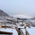 El pueblo de Bacares tras la nevada de este martes.