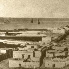 Bergantines en aguas de Adra a la espera de embarque a finales siglo XIX.