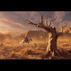 Fotograma de una secuencia del corto 'The Surrender' ambientada con referencias al Desierto de Tabernas.