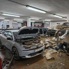 Garaje de Citroen Ejido Motor tras las fuertes lluvias.