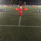 El estadio, preparado para el comienzo del encuentro.