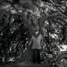 Julio Alfredo Egea, junto a la Sabina milenaria del Parque Natural Sierra María-Los Vélez.