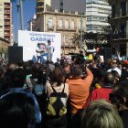 Los padres de Gabriel, Patricia y Ángel, en el escenario de la concentración.