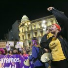 Manifestantes en la marcha del 8M en Almería.