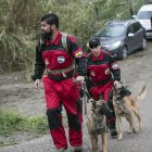 La unidad canina participa en la búsqueda de Gabriel.