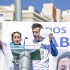 Patricia y Ángel, padres de Gabriel, durante la concentración del pasado viernes.