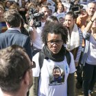 Ana Julia Quezada, durante la concentración del viernes por Gabriel.