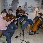 El cuarteto de cuerda de la ocal, formado por José Vélez, Clara García, Salvador Estéve y Paloma García, durante su representación la noche del sábad