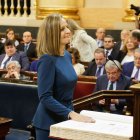 Maribel Sánchez, tomando posesión del escaño en el Senado.