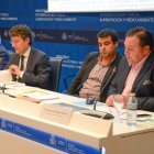 Los secretarios provinciales de Coag y Asaja, Andrés Góngora y Francisco Vargas, en el Ministerio de Agricultura.