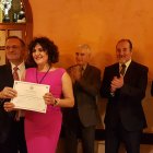 Teresa Muñoz, ingeniera agrónoma premiada durante el acto celebrado por el Colegio Oficial de Ingenieros Agrónomos de Andalucía