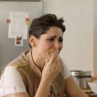 Rosa López, muy emocionada.