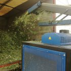 La máquina trituradora Bio Chopper Compact, en plena acción.