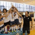 José María salmerón se lo pasó en grande con sus jugadores.