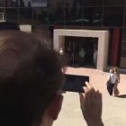 Juana Rivas a su llegada a los juzgados. TV