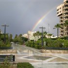 La lluvia volvió a hacer acto de presencia en la capital