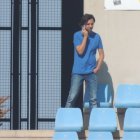 Ibán Andrés en la Tribuna del Estadio de los Juegos Mediterráneos.