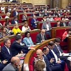 Imagen de la cámara del Parlament de esta mañana.