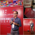 Fernando Barrionuevo, en su primer día en la Silk Road International Art Exhibition de China (Foto: Facebook Fernando Barrionuevo).