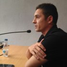 Francisco en la sala de prensa del Mini Estadi.