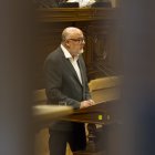 Lluis Corominas ayer en el Parlament de Cataluña.