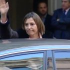 Forcadell a su llegada esta mañana al Supremo.