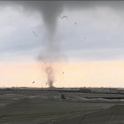 Imagen del tornado en plena acción.