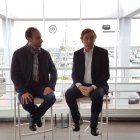 Rafael Hernando, esta tarde, junto a Daniel Royen, de NNGG.