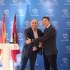 El alcalde de Huércal-Overa (izquierda) , Domingo Fernández, junto al de Lorca.