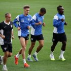 Entrenamiento del Málaga.