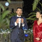 Enrique Sánchez y Ana Ruiz, durante el ensayo general de las campanadas.