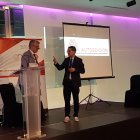 Alberto Cerezuela, junto a Agustín Bravo durante su conferencia en Sevilla.