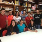 Los miembros del equipo de robótica de Albox ayer durante la entrevista.