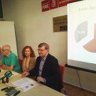 Rueda de prensa en la sede local de PSOE.