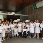 Personal del CARE Nicolás Salmerón en una protesta contra las agresiones el pasado 11 de mayo.