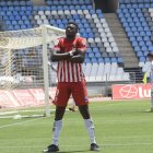 Sekou Gassama celebra su gol ante el Villarrobledo.