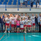 Los participantes en la pìsta.