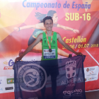 El almeriense feliz en el podio.