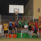 El podio con los vencedores.