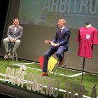 Salva Moya y Fernández Borbalán presentando el libro.