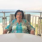 María Rozas Mazo  en su vivienda del Paseo Marítimo.