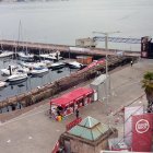 Zona afectada por el derrumbe durante el Festival O Marisquiño